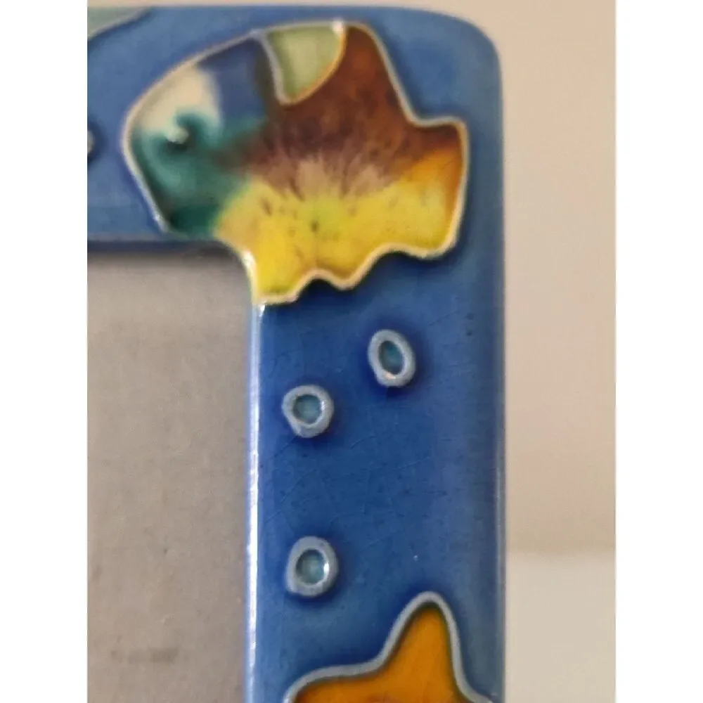 Ceramic Ocean-Themed Photo Frame